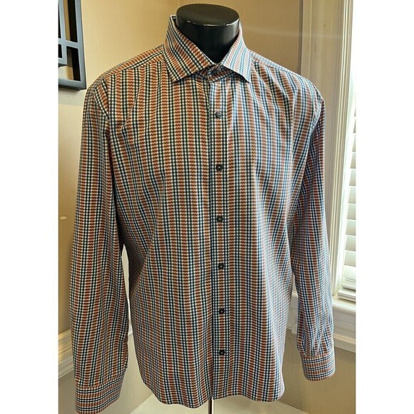 Robert Graham Modern Americana Shirt Mens Sz XL Striped Tailored Fit Preppy - Picture 4 of 13